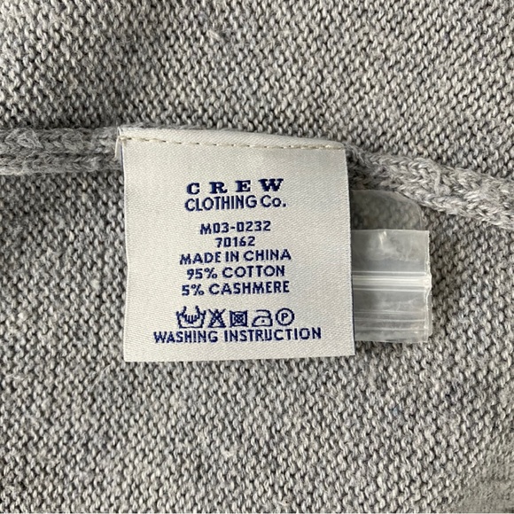 Crew Clothing Grey Cotton Cashmere V-Neck Jumper - Size L - Picture 9 of 9